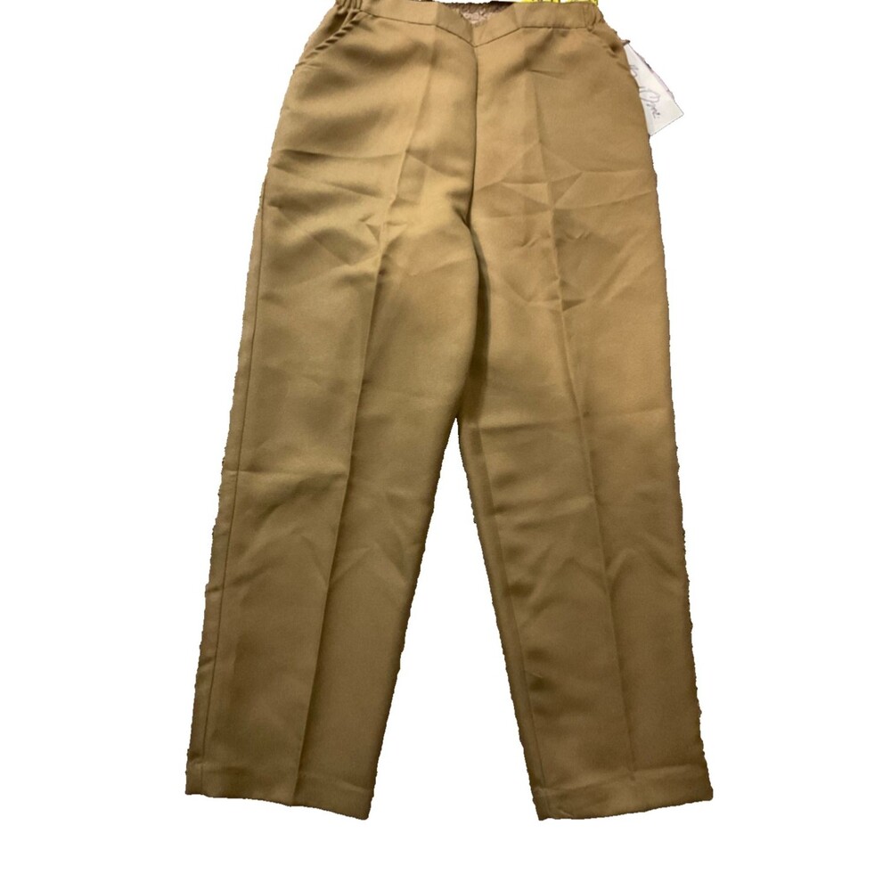Vintage Bend Over Pants Women's Petite 12P High Rise Lightweight Tan